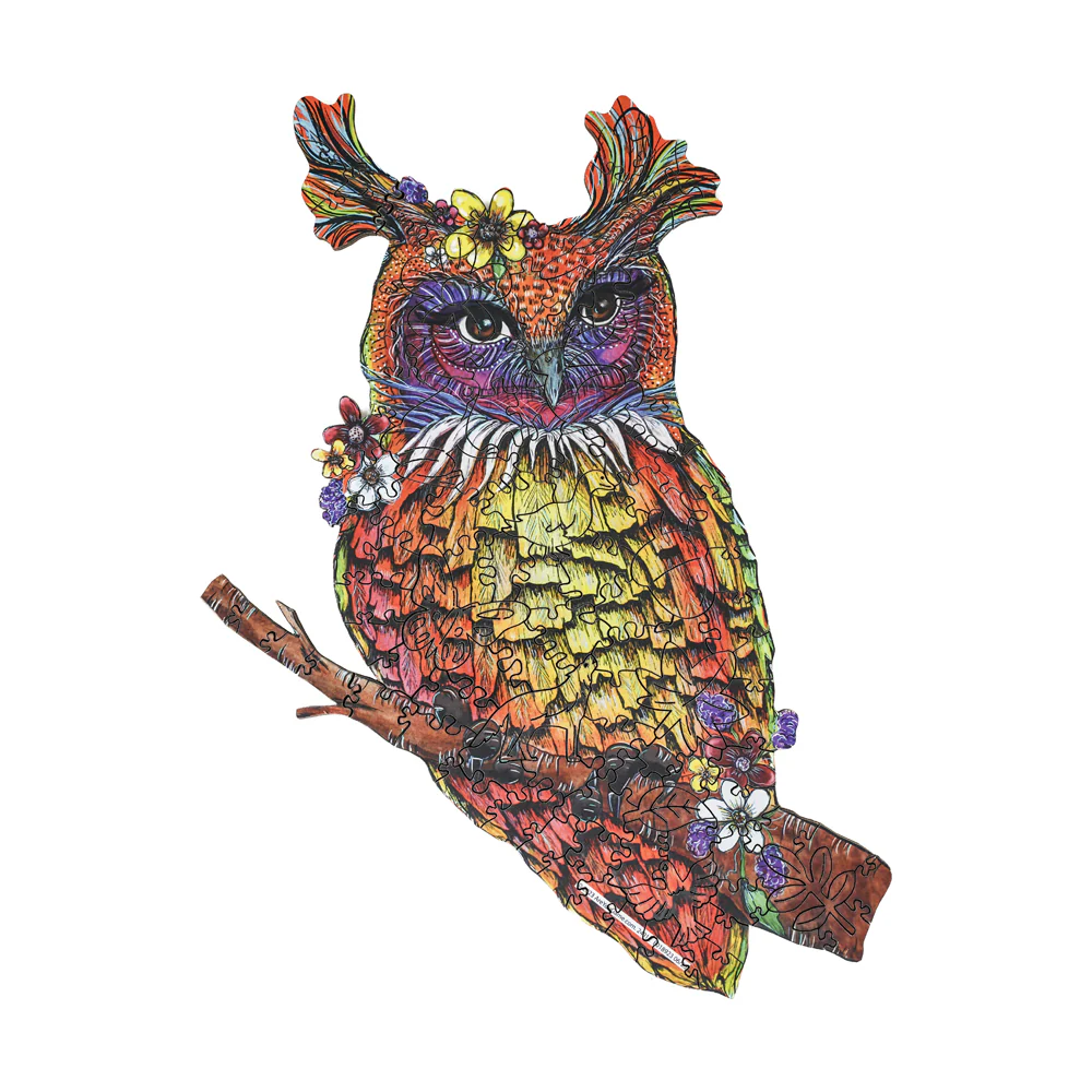 AreYouGame Owlette Artistic Wooden Jigsaw Puzzle - 110 pcs