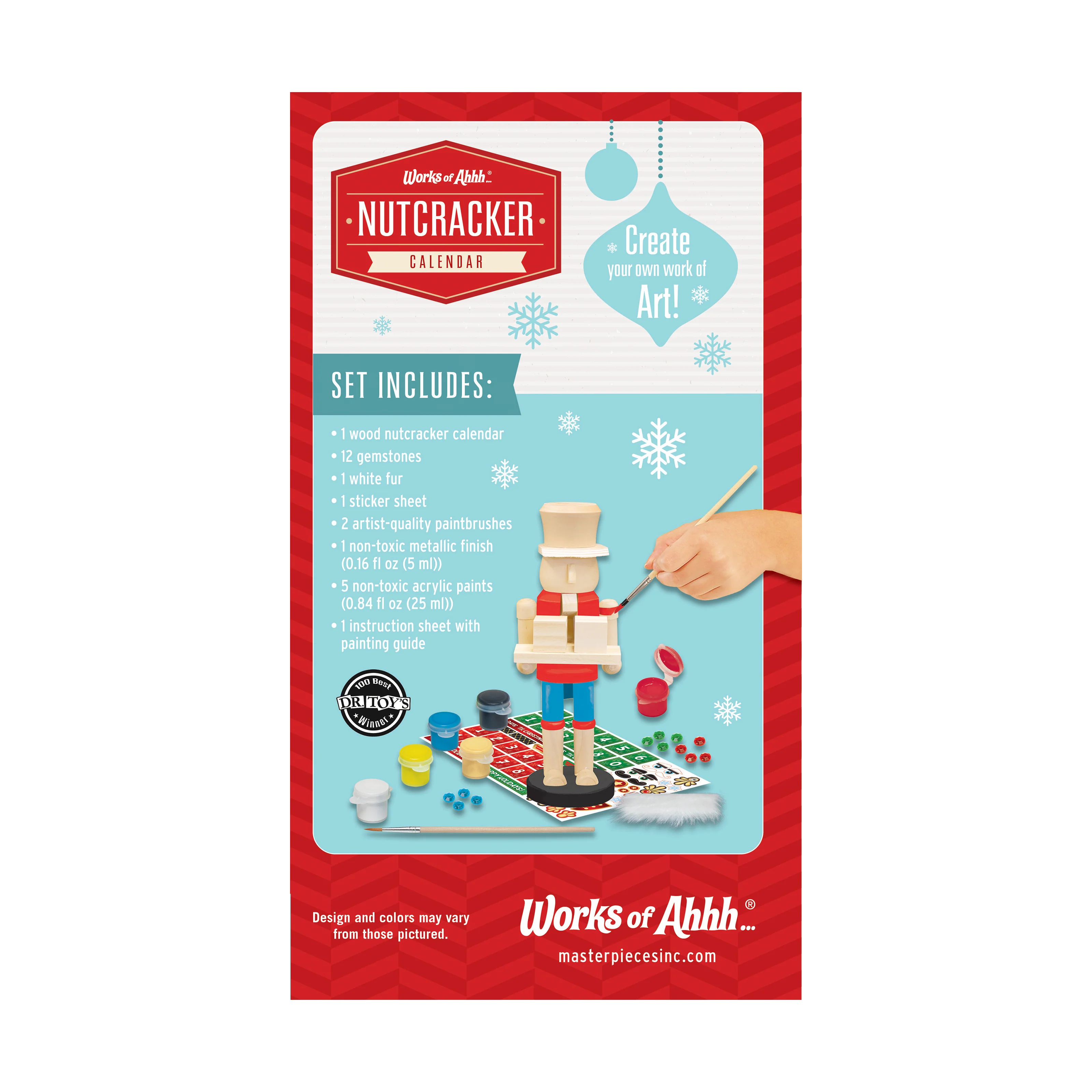 Works of Ahhh Nutcracker Calendar Wood Paint Set - Holiday Craft Kit - Image 2