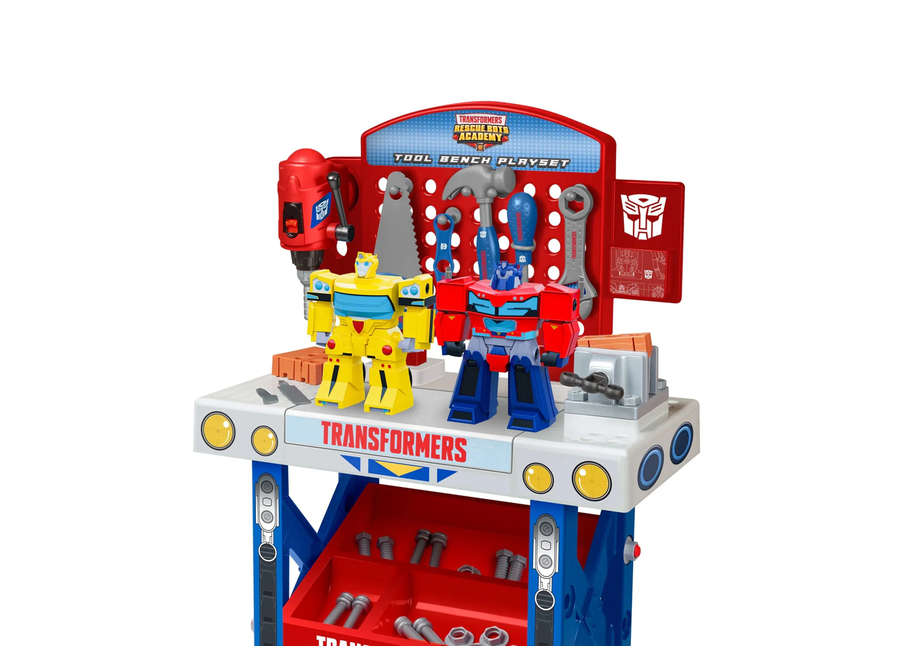 Transformers Rescue Bots Academy Tool Bench Playset With Take-Apart Bumblebee & Optimus Prime - 68 Pieces - Image 3