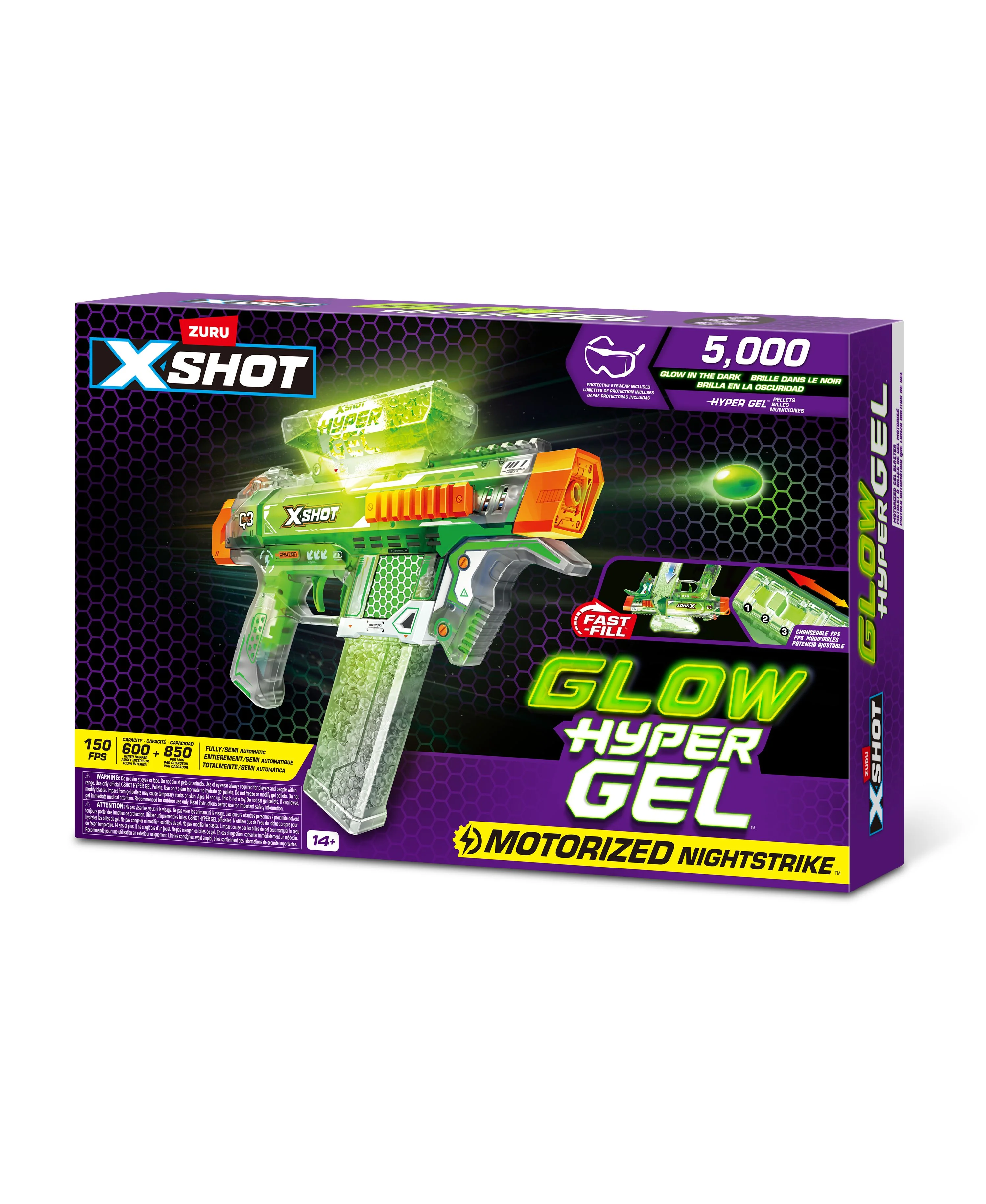 X-Shot Hyper Gel Glow in the Dark Blaster Ultimate Nighttime Shooter - Image 2