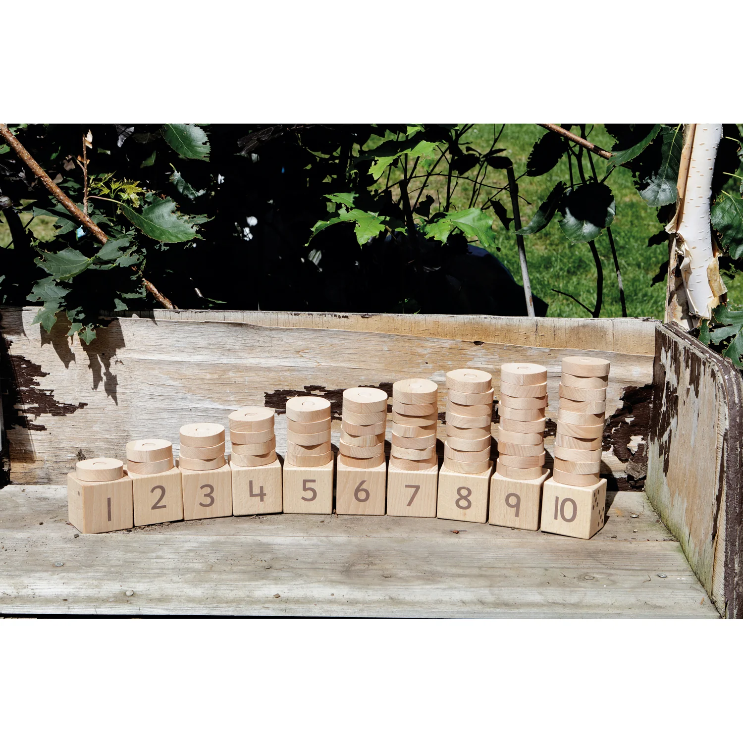 Yellow Door 1-10 Natural Number Stacker - Educational Counting Toy - Multicolor - Image 5