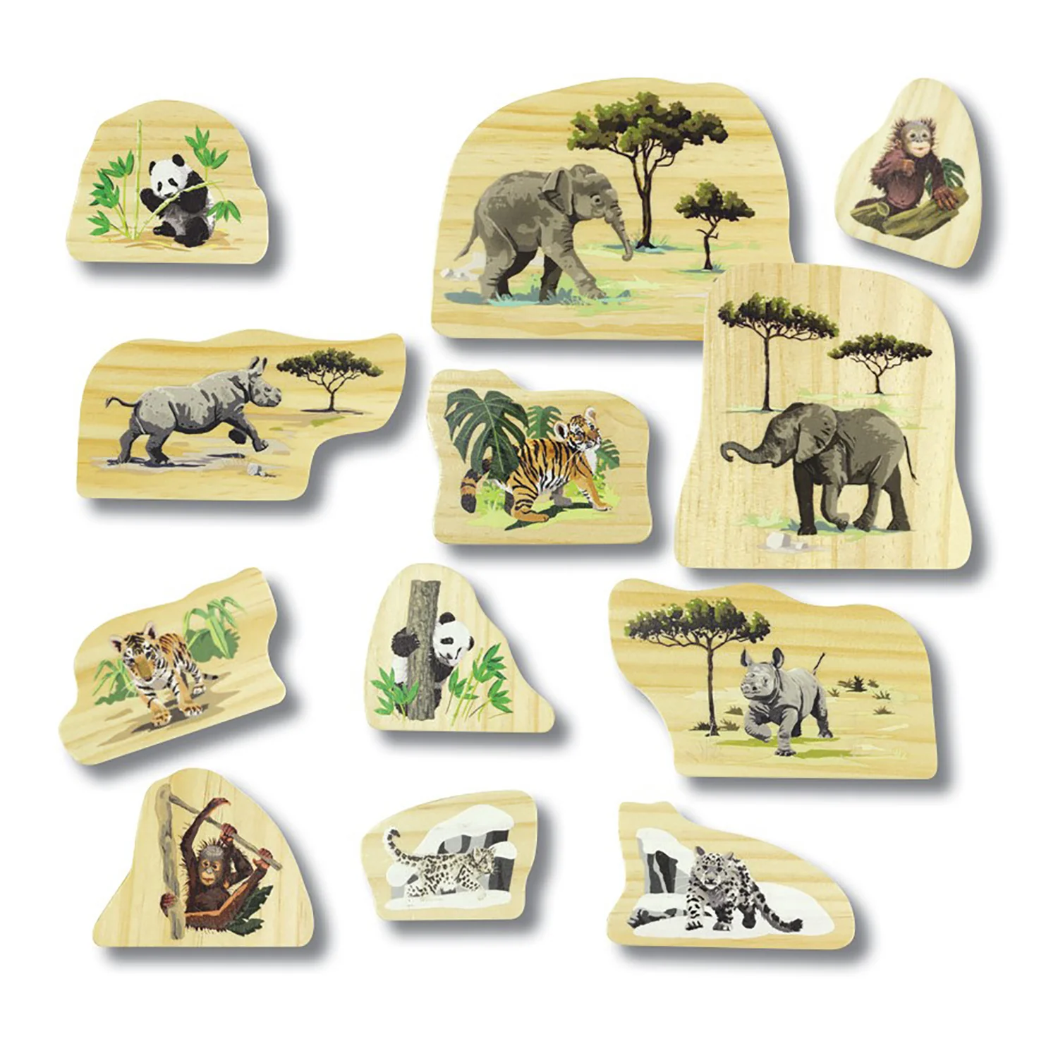 Yellow Door Endangered Animal Families Wooden Playset - Image 3