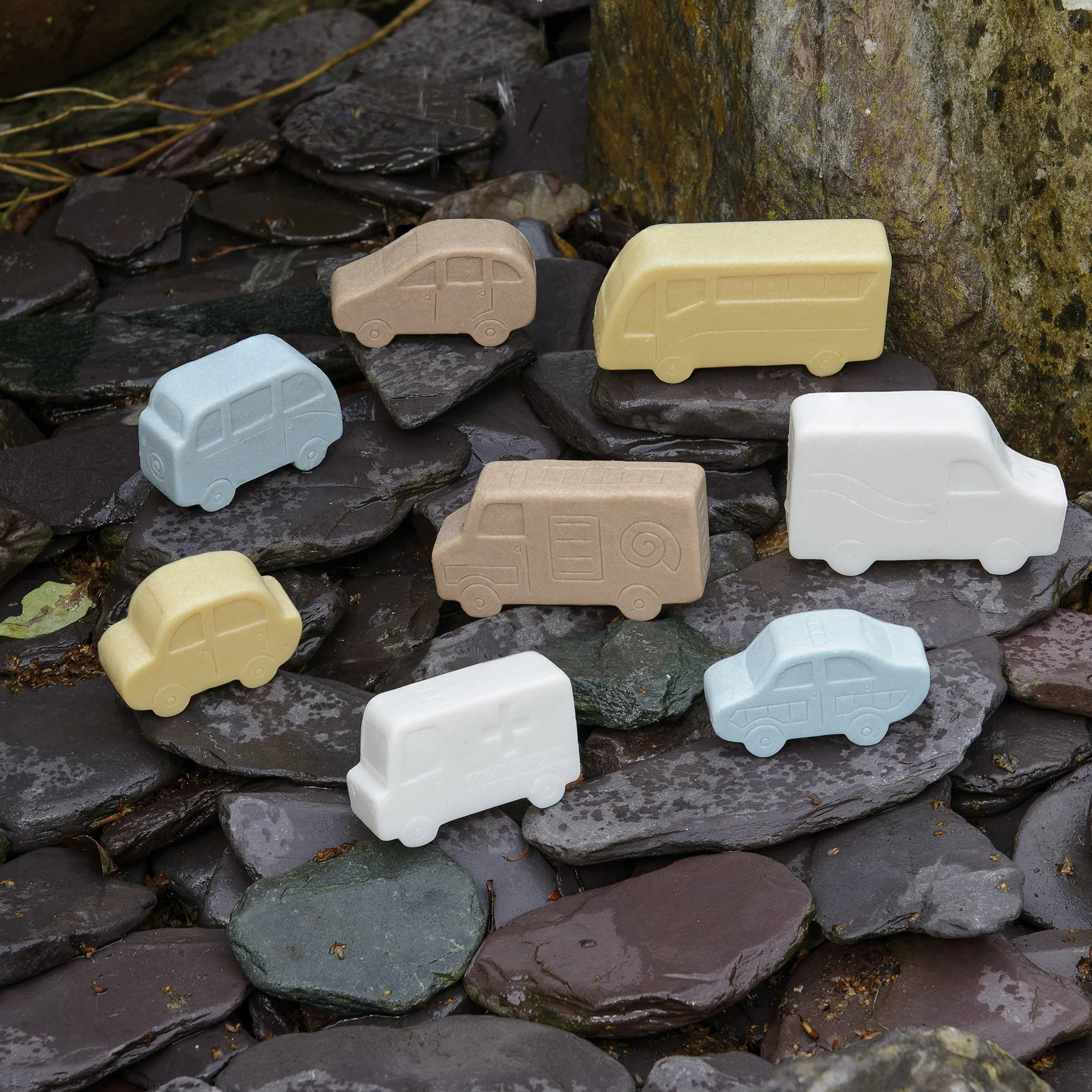 Yellow Door Little Lands Vehicles – Stone Mix Set of 8 - Image 3