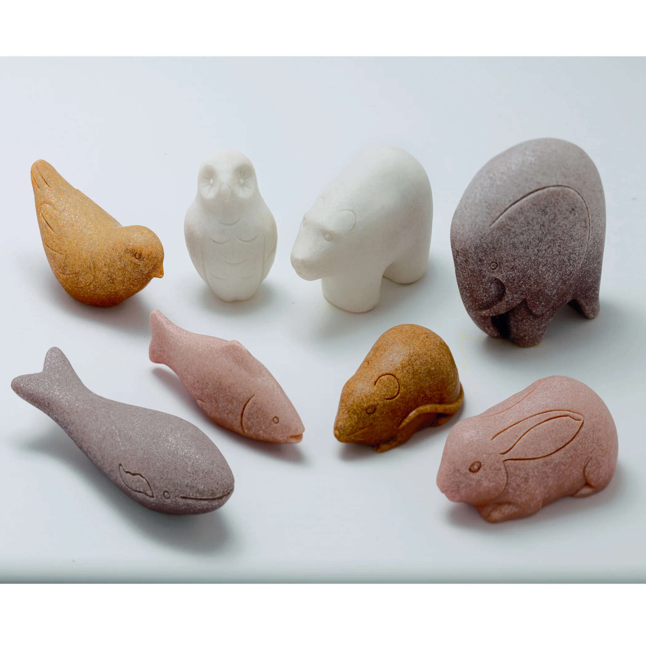 Yellow Door Sensory Play Stones with Animal Shapes, Pack of 8 - Image 2