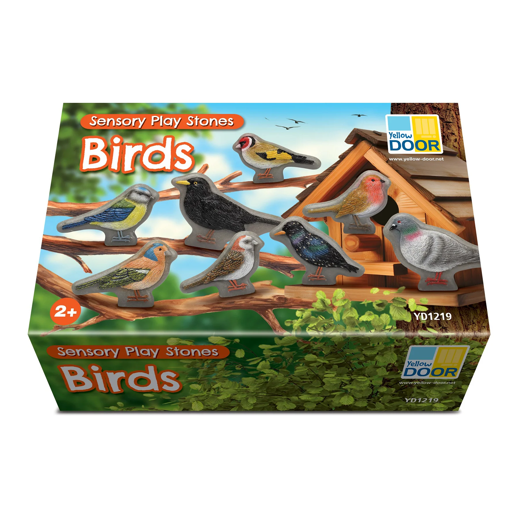Yellow Door Sensory Play Stone Birds - Interactive Set of 8 - Image 2