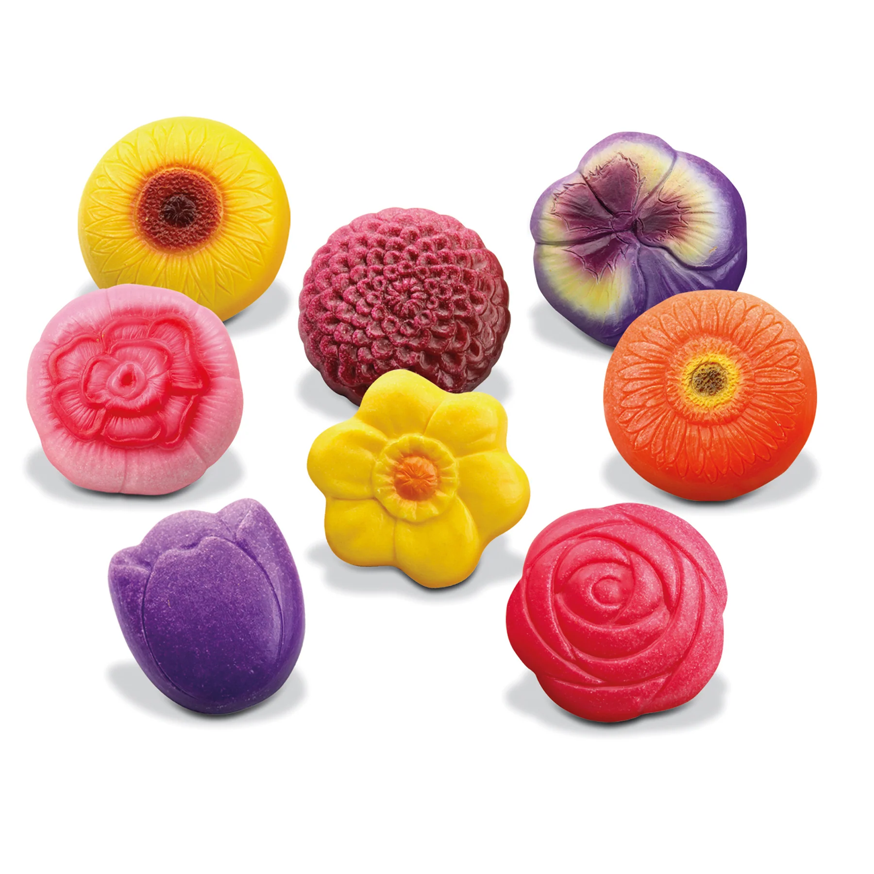 Yellow Door Sensory Play Stones - Flower Collection, Set of 8 - Image 2