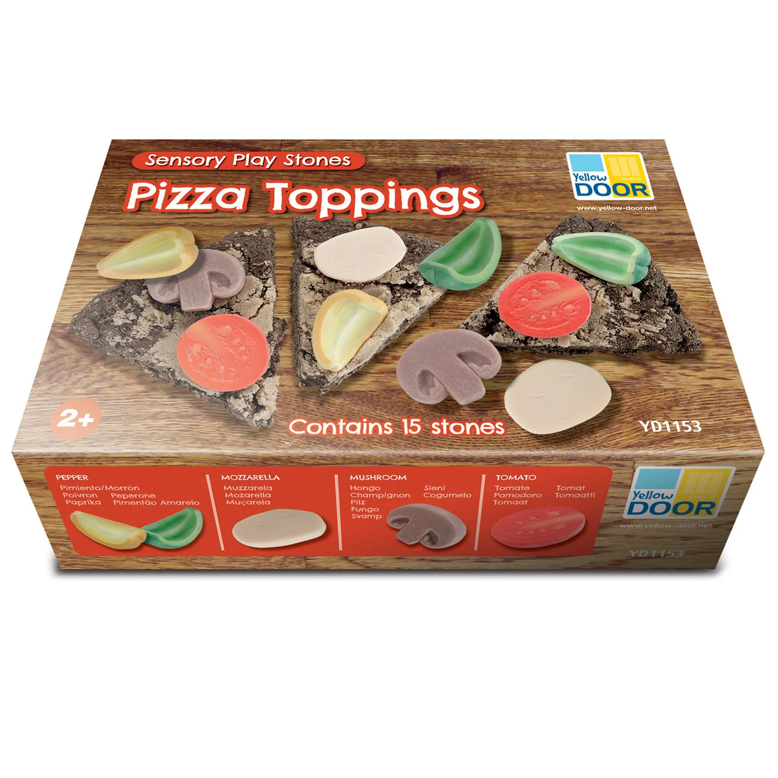 Yellow Door Playful Pizza Sensory Play Stones - Image 3