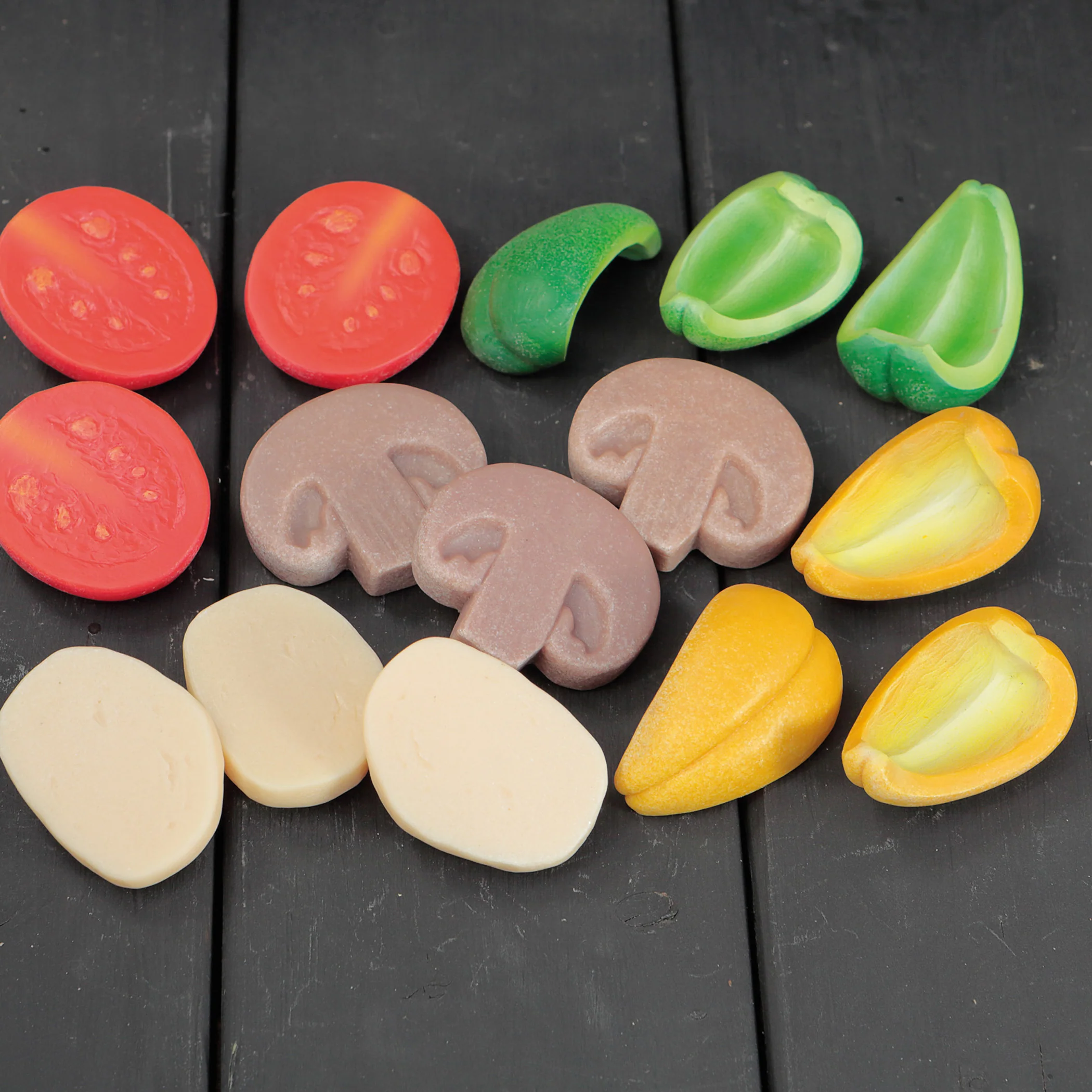 Yellow Door Playful Pizza Sensory Play Stones - Image 4