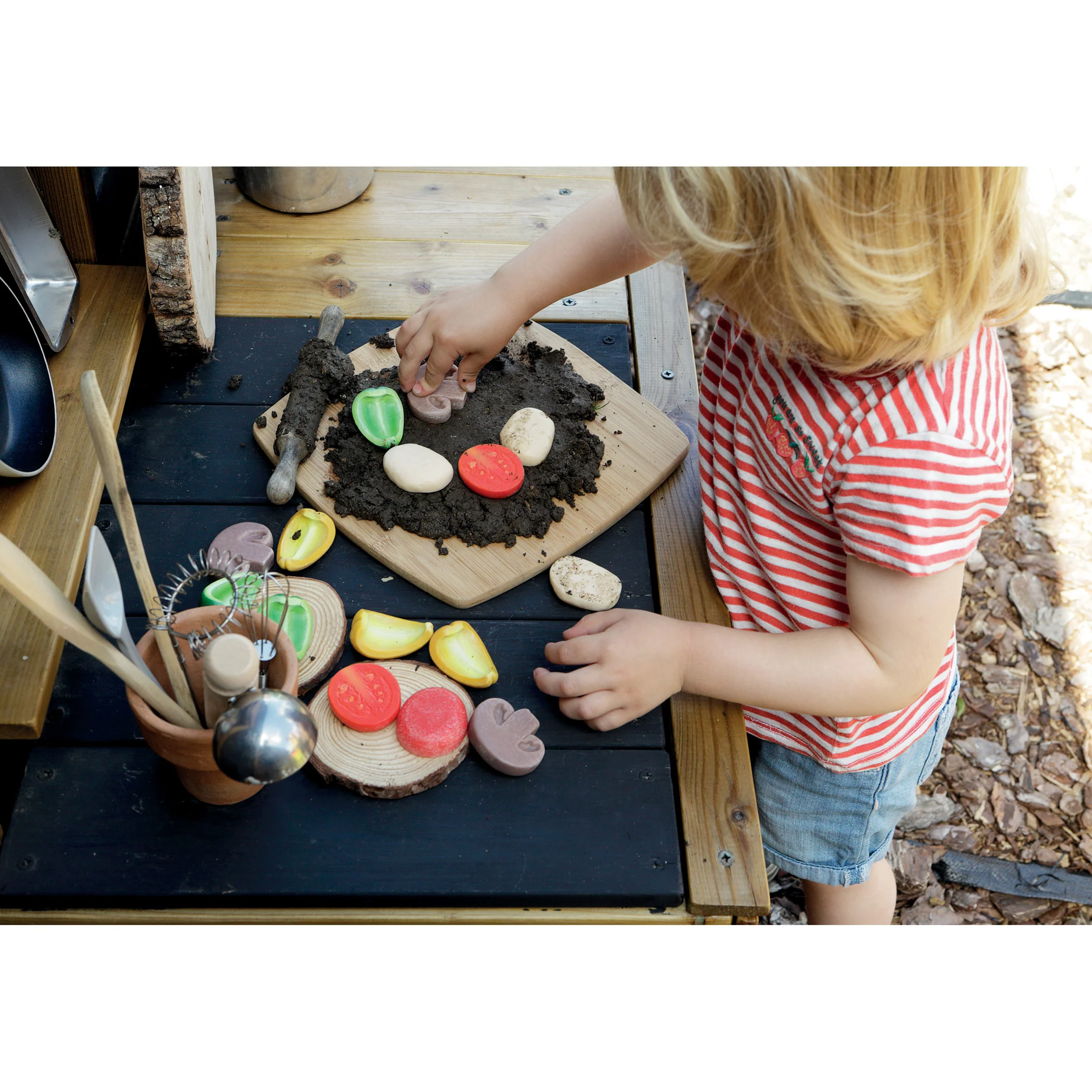 Yellow Door Playful Pizza Sensory Play Stones - Image 5