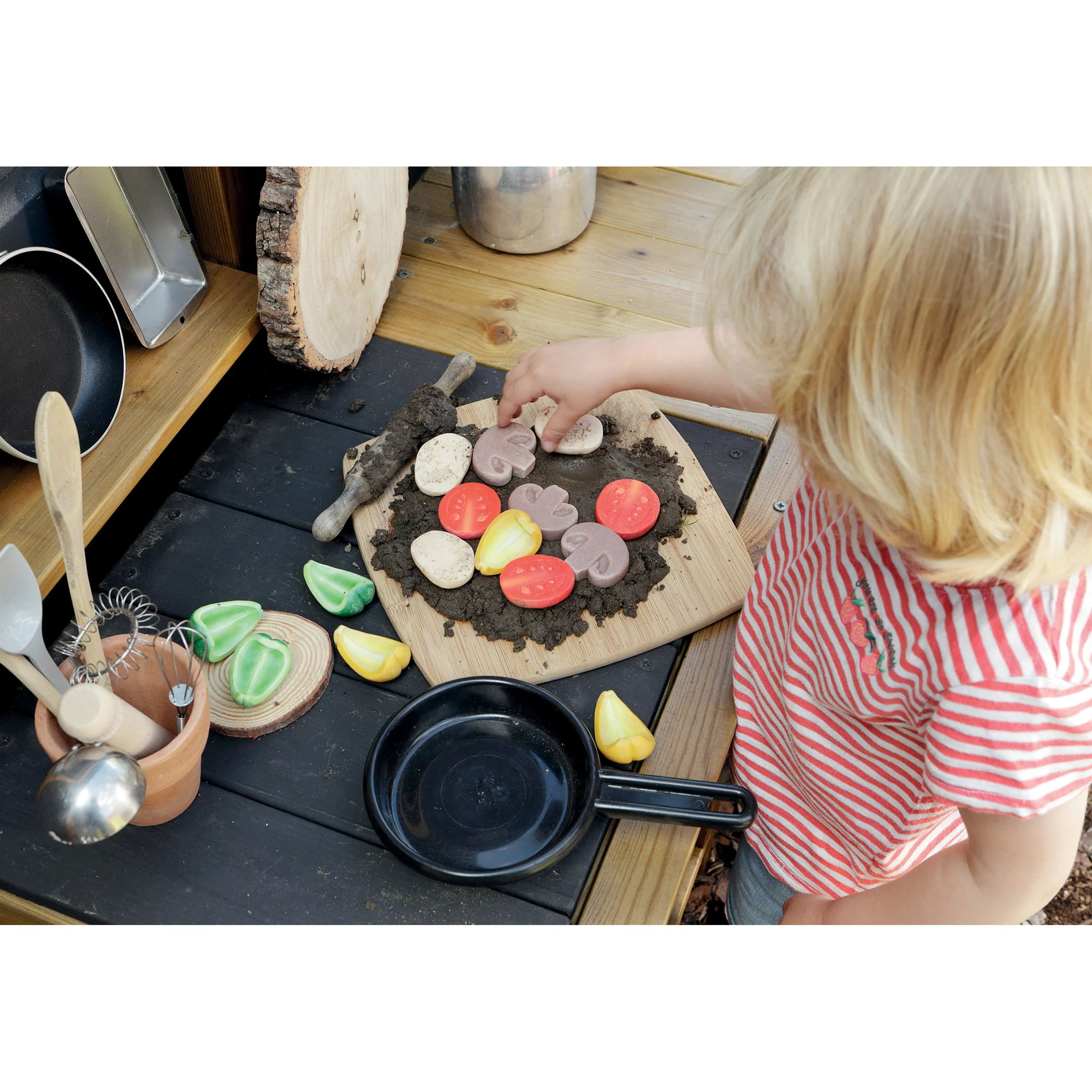 Yellow Door Playful Pizza Sensory Play Stones - Image 8