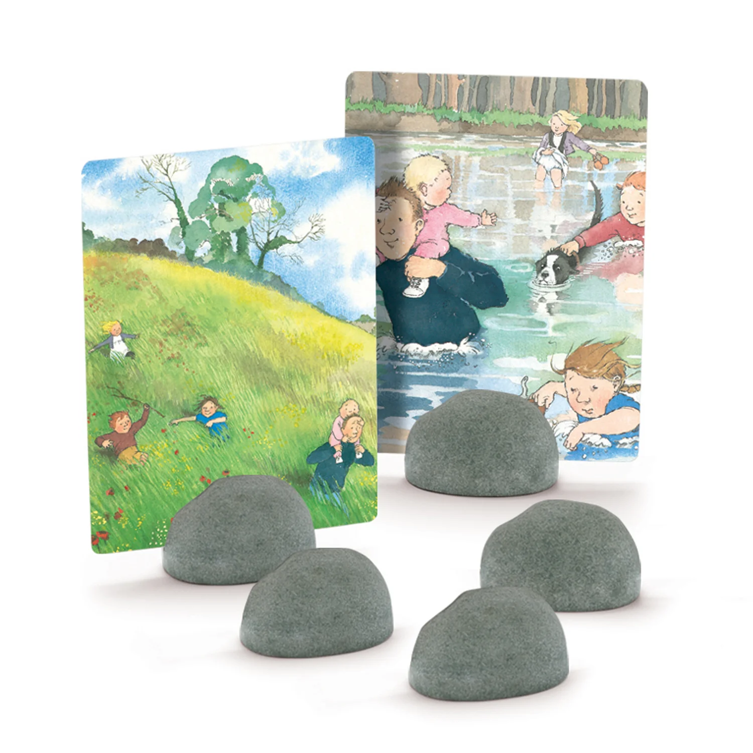 Yellow Door Stand-it-Stones, Set of 5 - Real Stone Card Holders - Image 3