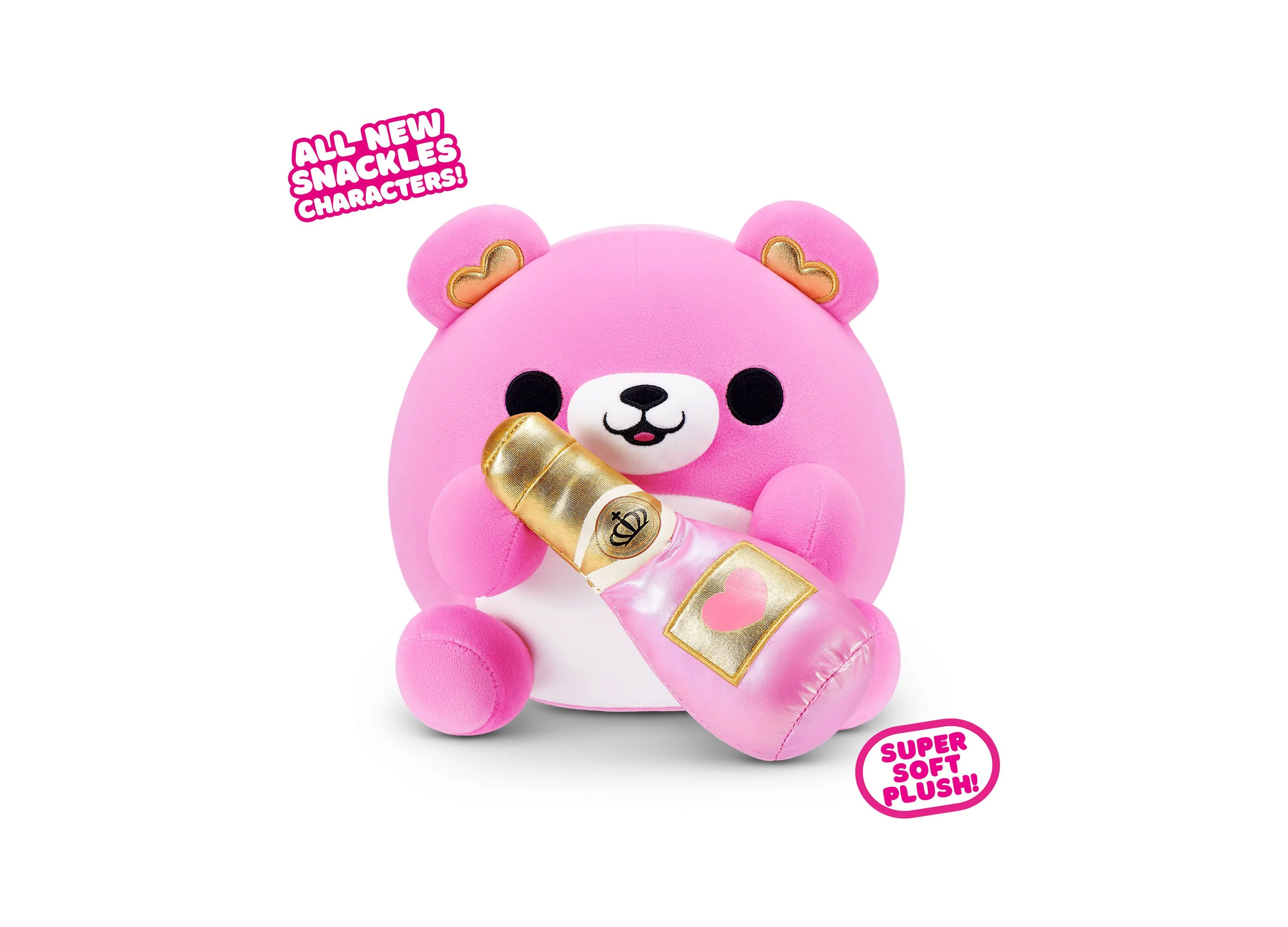 ZURU Snackles S2 Valentine 8 inch Bear - Multicolor with Champagne Plush - Image 2